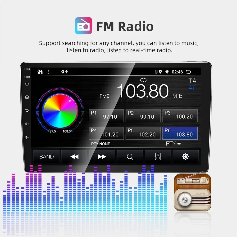For 2011-2014 Toyota Sienna Radio; Roinvou Android Wireless CarPlay Car Stereo with Android Auto 9 cm Touch Screen Bluetooth Car Radio Support Mirror Link GPS WiFi 2+32G