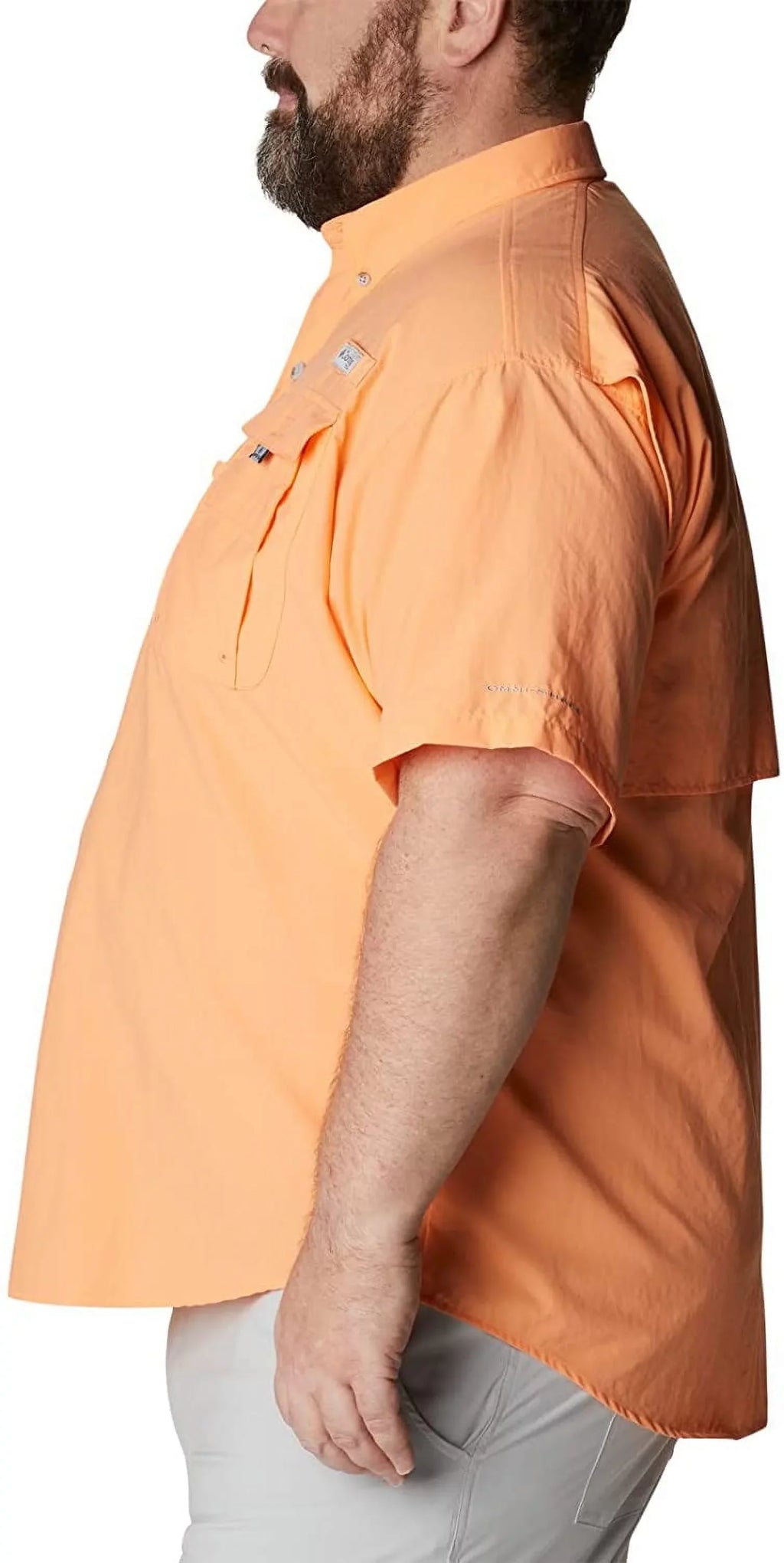 Columbia Men's Bahama II Short Sleeve Shirt; Bright Nectar; XX-Small