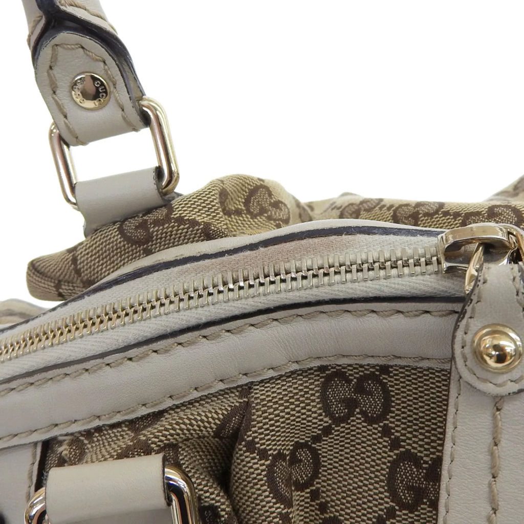 Pre-Owned Gucci GUCCI handbag tote bag GG canvas leather beige 223974 506631 (Good)