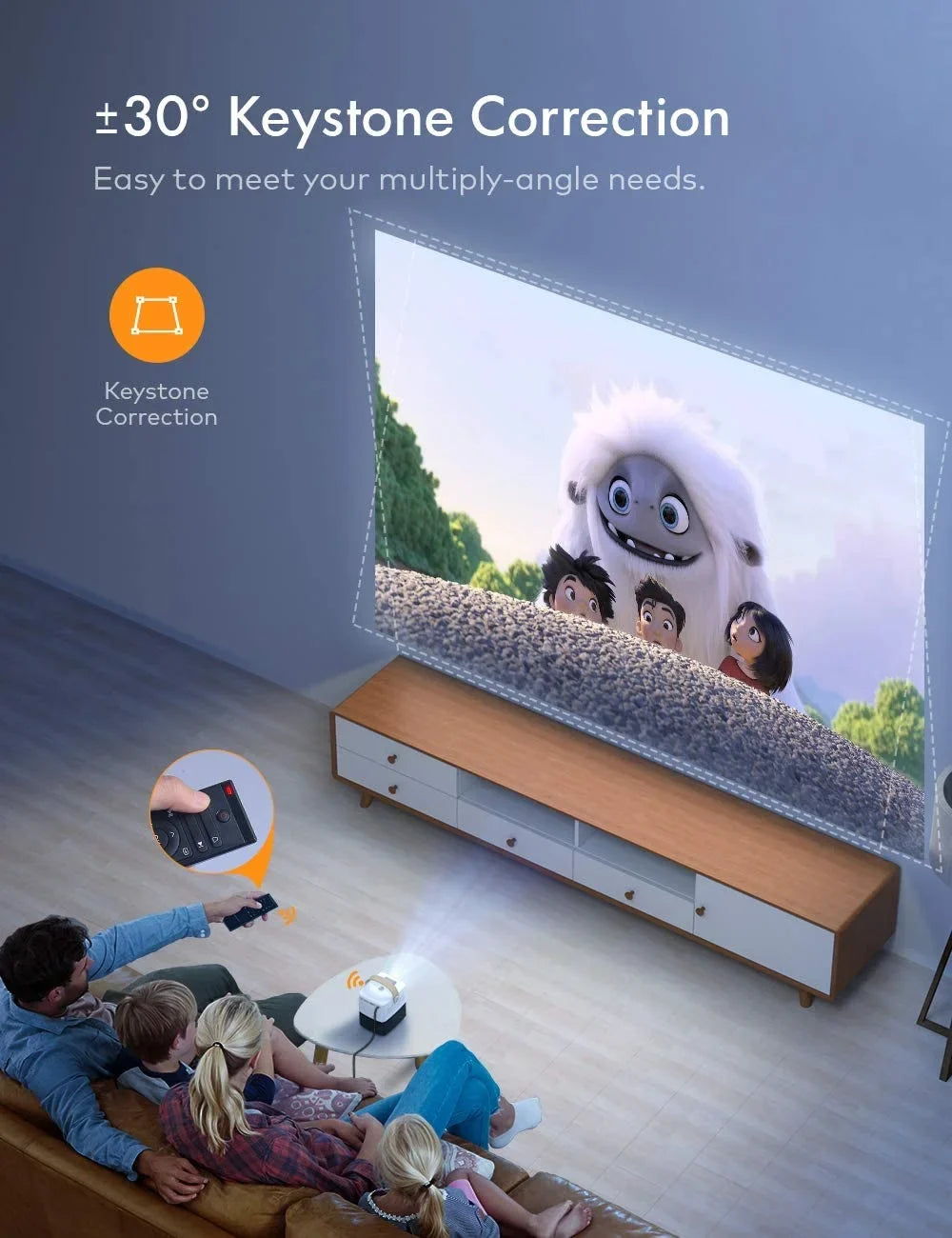 APEMAN LC450 Mini Portable Projector ;LCD Home Theater Support 1080P;120 inch Screen; 50000Hrs