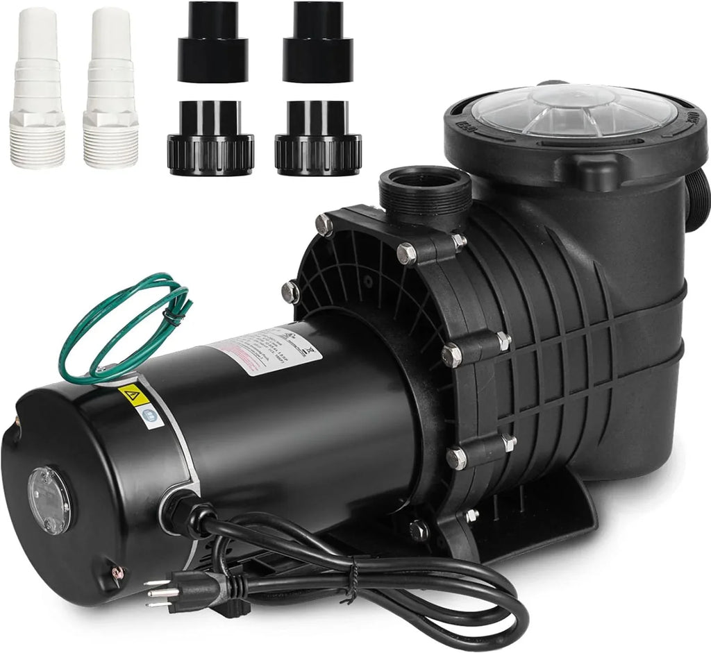 2 Self Primming Pool Pump; Inground Above Ground Swimming Pool Pump Upgraded 110V/220V Dual Voltage; 1500W 60HZ Single Speed Pumps With Strainer Basket Silent Operation