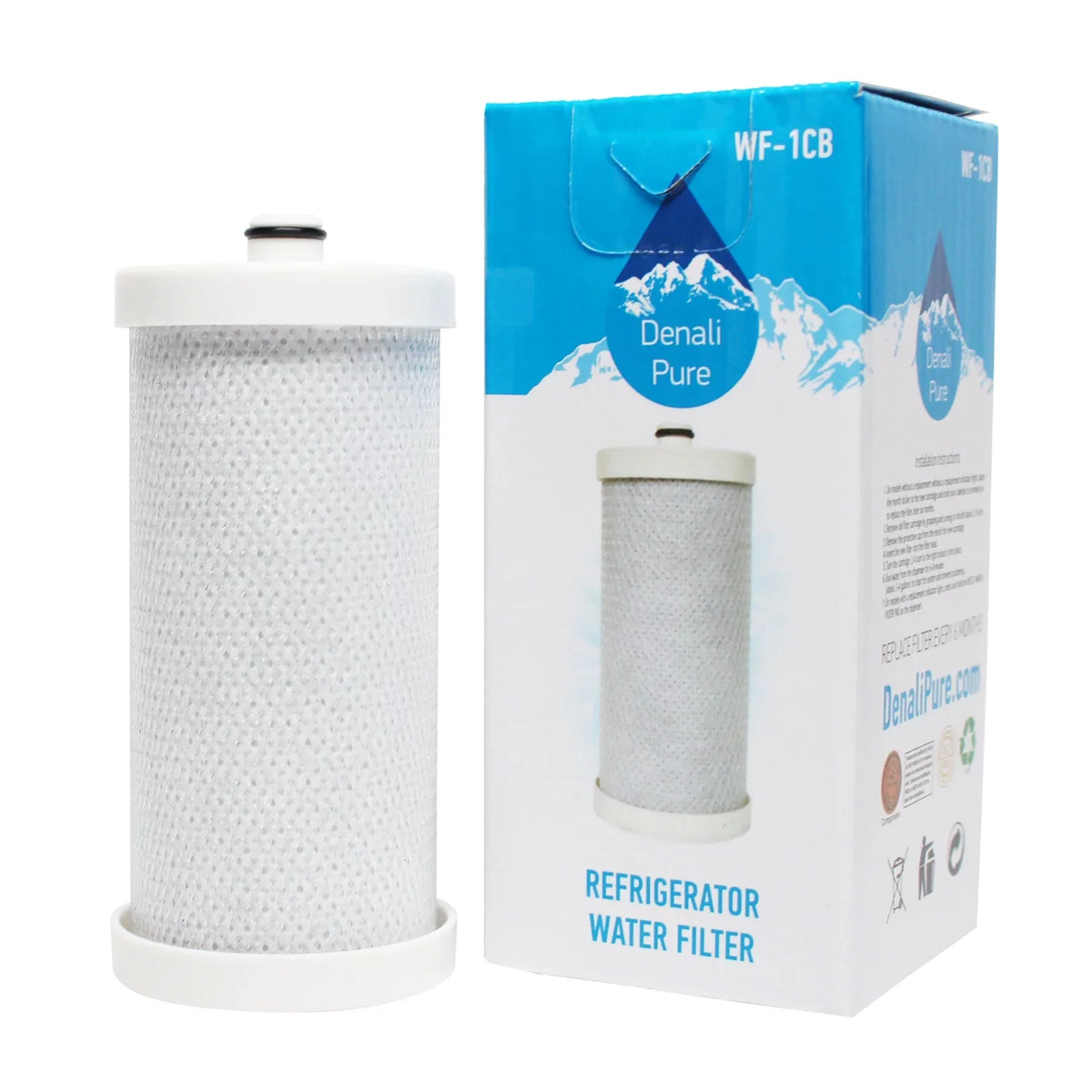 5-Pack Replacement for White Westinghouse WWSS2601KW3 Refrigerator Water Filter - Compatible with White Westinghouse WF1CB; WFCB Fridge Water Filter Cartridge - Denali Pure Brand