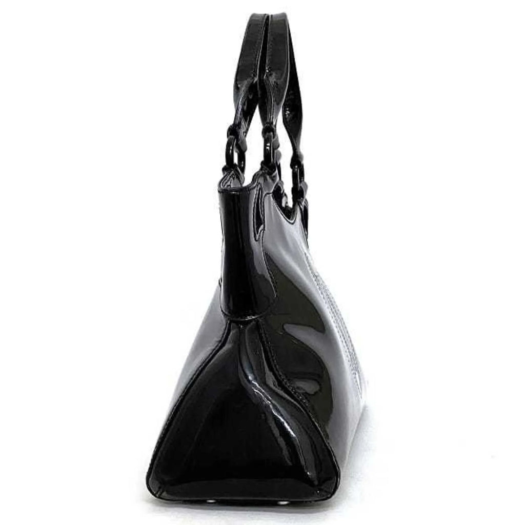 Pre-Owned Cartier handbag Marcello SM black mast L1000833 patent leather enamel tote bag ladies (Good)