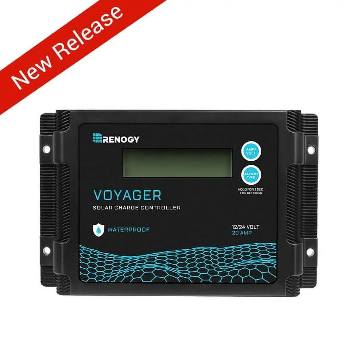 Renogy New Edition Voyager 20A PWM Waterproof Solar Charge Controller