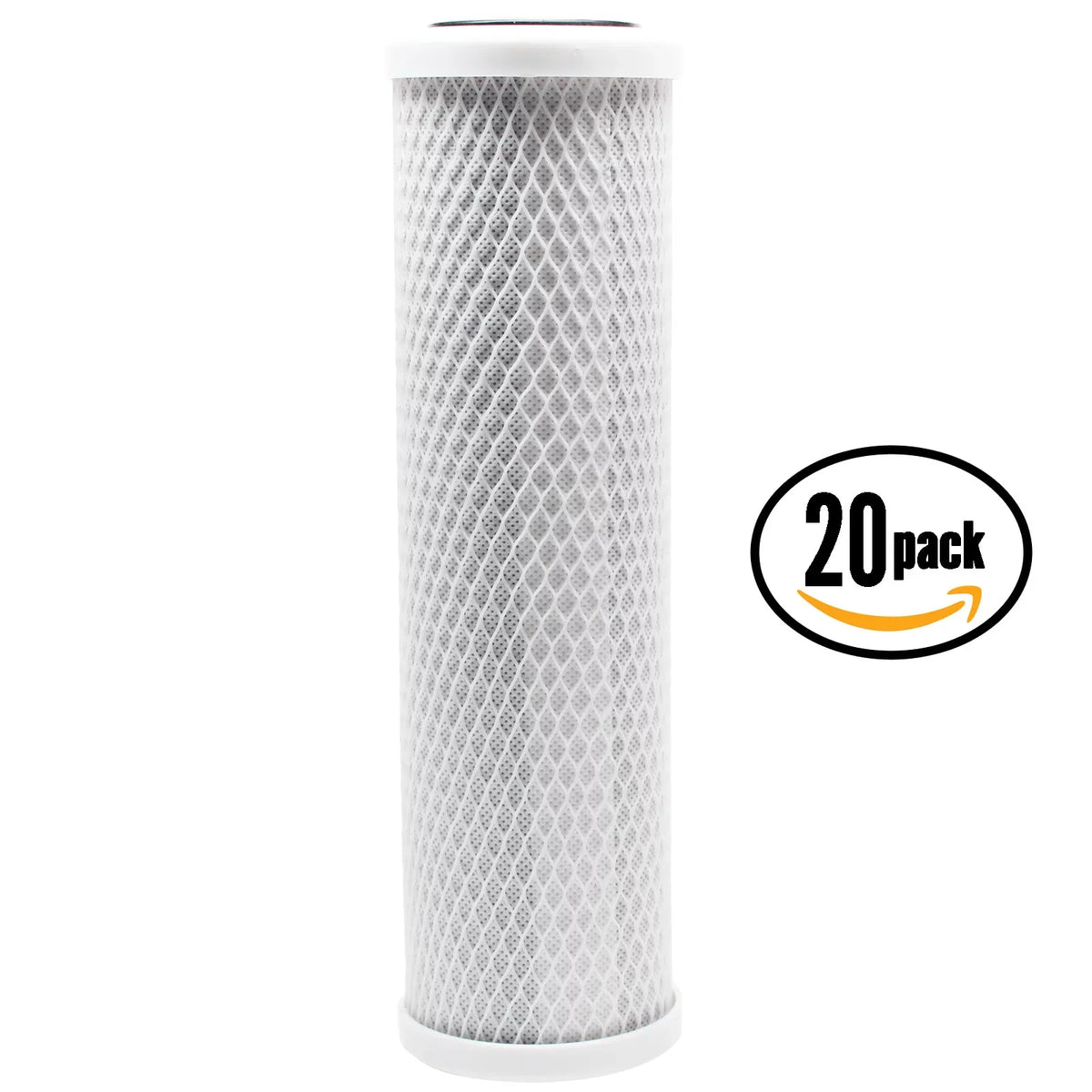 20-Pack Replacement DuPont WFPF13003B Activated Carbon Block Filter - Universal 10 inch Filter for DuPont Whole House Water Filtration System - Denali Pure Brand