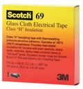 Scotch Glass Cloth Electrical Tapes 69; 1/2 In X 66 Ft; White| 1 Roll