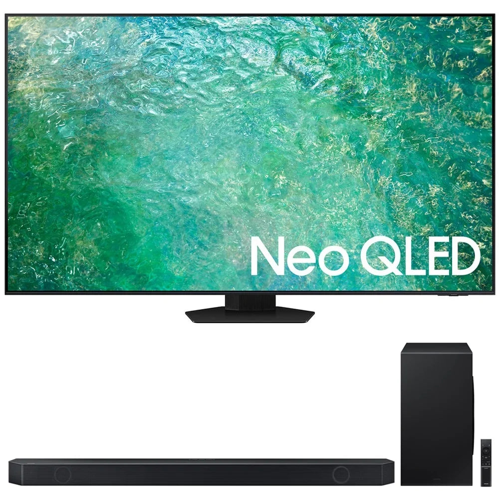Samsung QN65QN85CA 65 foot Neo QLED 4K Smart TV (2023 Model) Bundle with Q-series 7.1.2 ch. Wireless Dolby ATMOS Soundbar w/ Q-Symphony