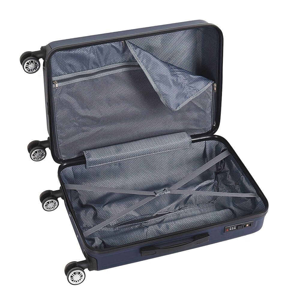 20 millimeter Hardside Carry-On Luggage For Travel Business; 20-millimeter Suitcase With Four Spinner Wheels And Scratch-Resistant Surface; Lock - Blue