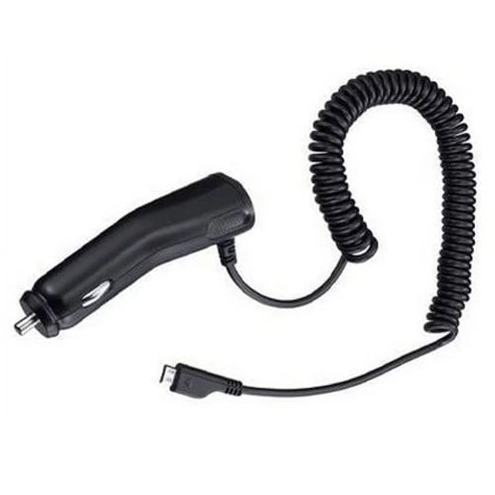 Non-Slip Dash Car Mount w Coiled Micro-USB Charger for Samsung Galaxy Grand Prime Express Prime; J7 Perx; S7 Edge S6 Edge+ Edge Active S5 Active; Note 5 4 3 Mega 2; J5 J3 Emerge; Halo Amp 2