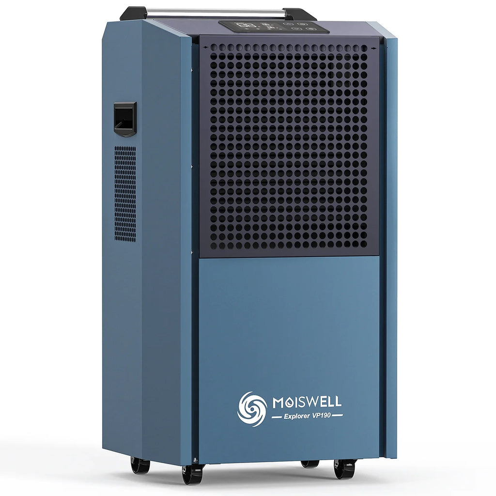 Moiswell 190 Pints Commercial Dehumidifier with Pump for Basements; Industrial dehumidifiers for large spaces Damage Restoration Warehouse