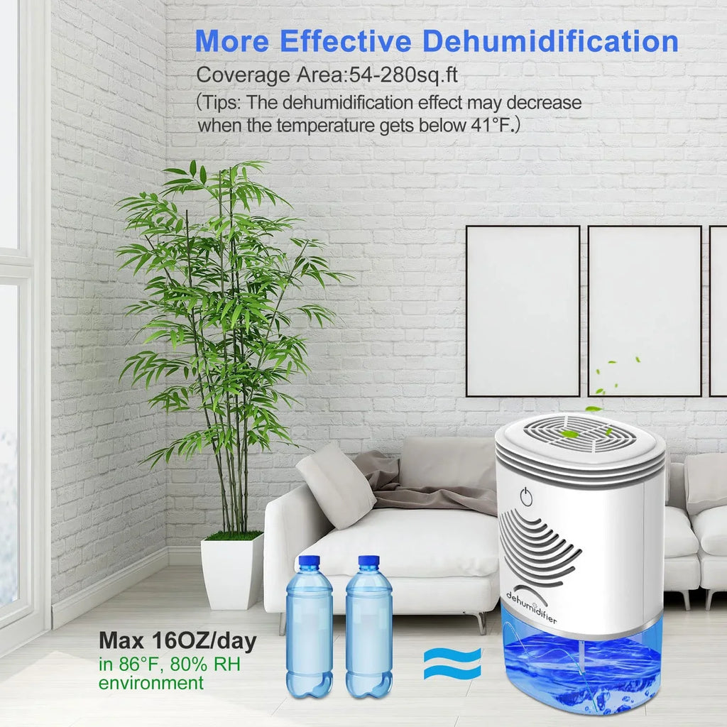 Dehumidifier TOMERSUN 2600 Cubic Feet(280 sq ft) Small Dehumidifiers for home 35oz Mini Dehumidifier for home;Basement;Bathroom; Closet;RV;Bedroom;Kitchen