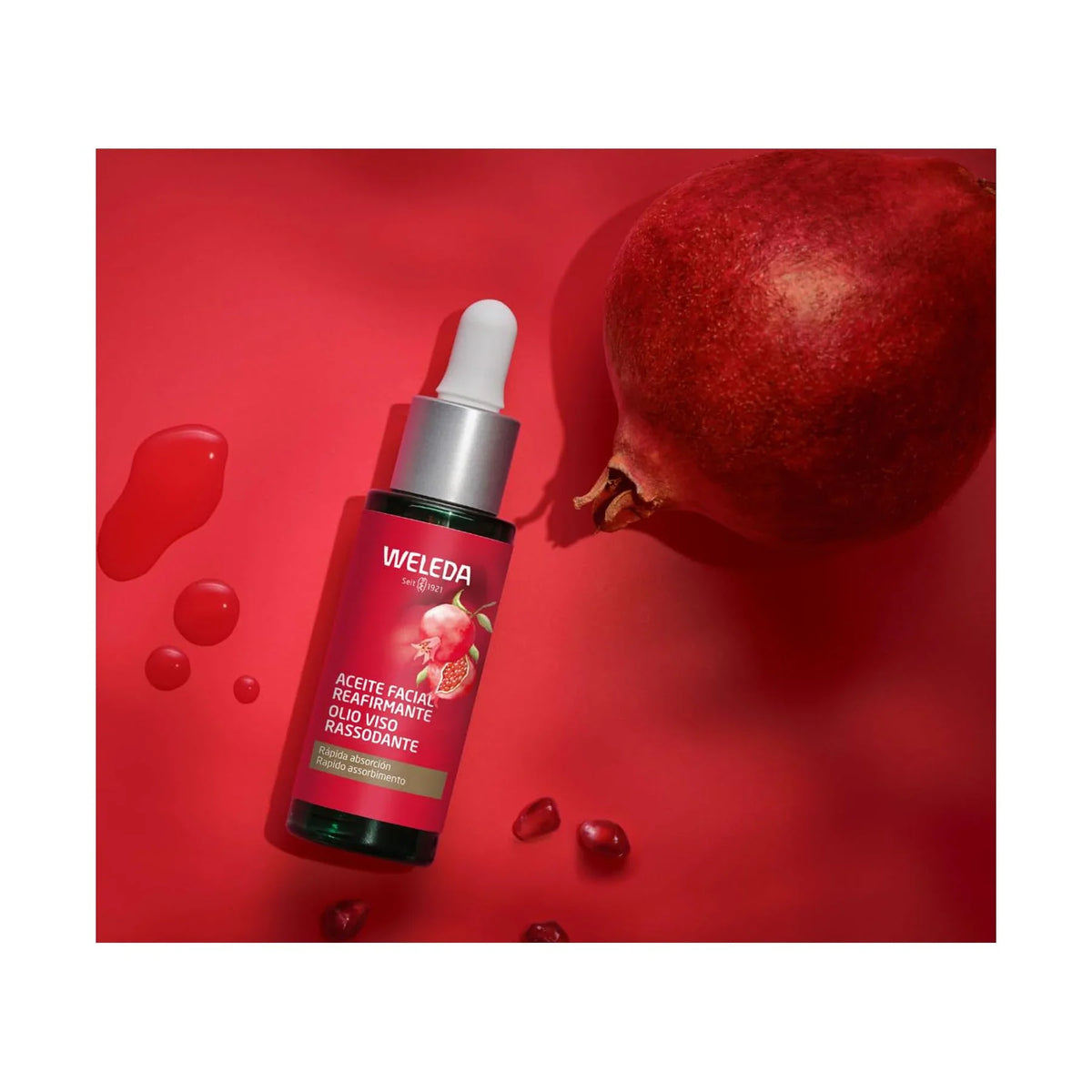 Weleda Face Care Plumping Oil; 1 Fluid Ounce; Plant Rich Moisturizer With Pomegranate Extract And Aloe Vera