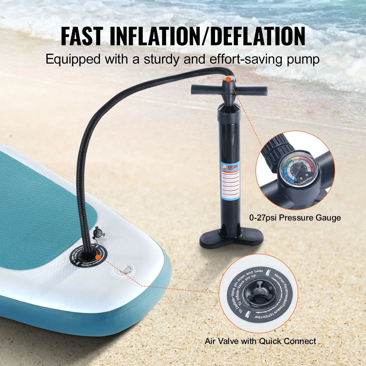 10 ft Kayak Board Blow-up Stand Up Paddle Board with Seat Accessory