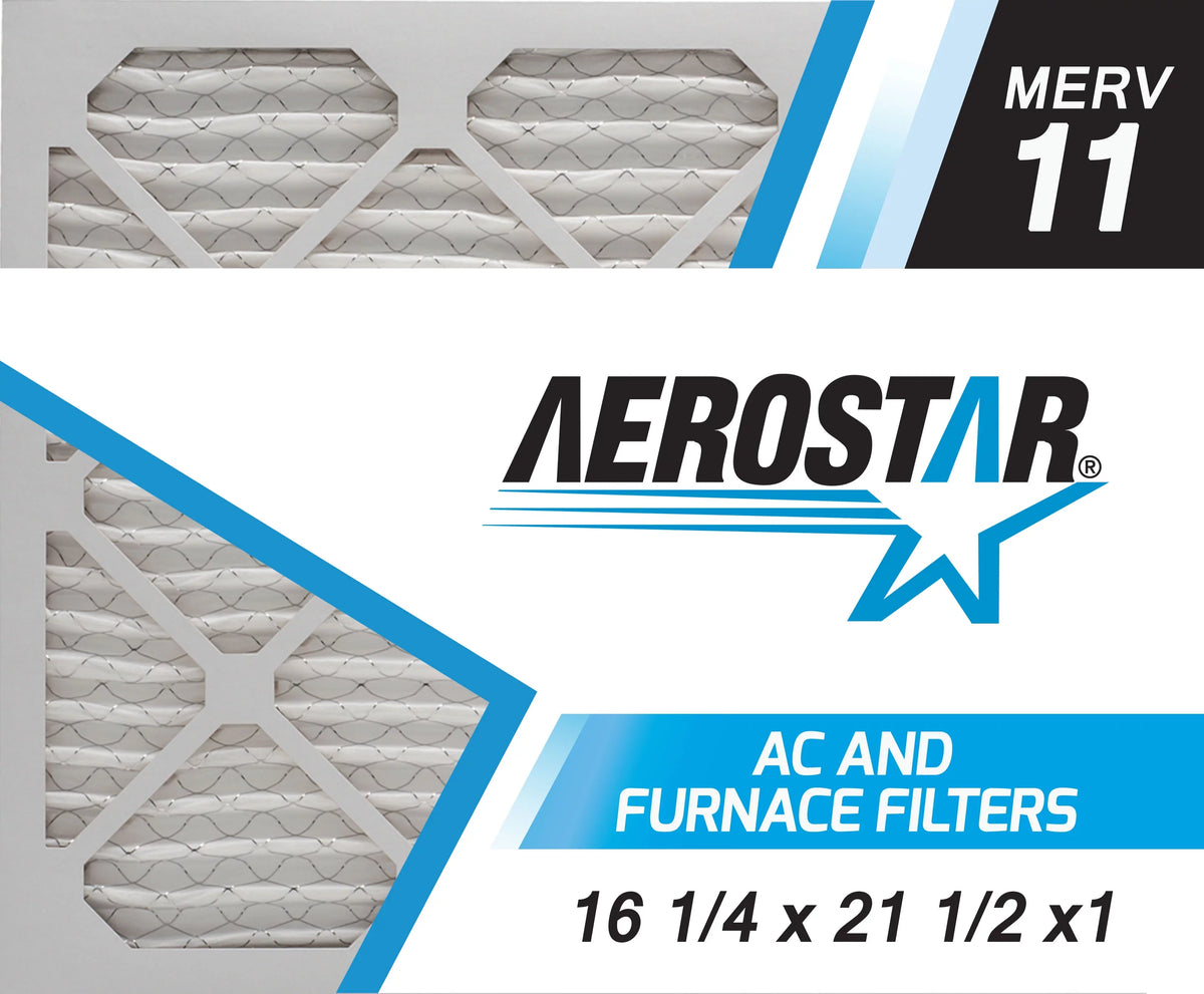 16 1/4x21 1/2x1 AC and Furnace Air Filter by Aerostar - MERV 11; Box of 6