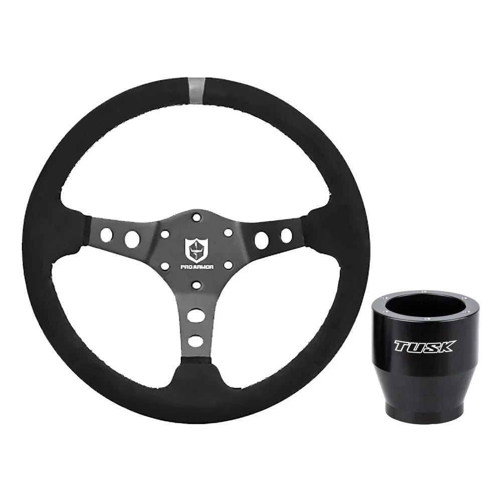 Tusk Steering Wheel Hub with Pro Armor Steering Wheel Top Marker Suede Steering Wheel For Polaris RANGER 800 HD 2010-2012;2014
