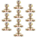 US Cargo Control L Track Double Lug Threaded Stud Fitting; Use With L Track Rails In Your Truck Or Trailer To Create Heavy-Duty Bolt Down Anchor Points; Working Load Limit Of 1;833 Pounds; 10 Pack