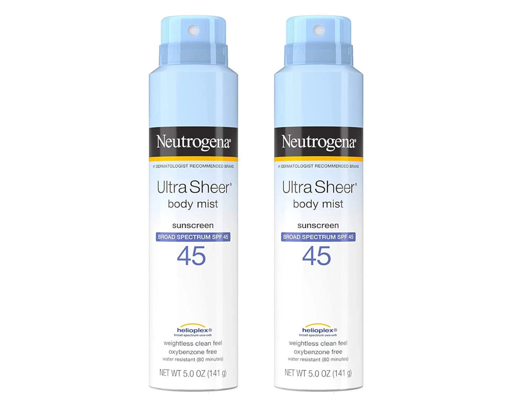 Neutrogena Ultra Sheer SPF 45 Body Mist Full Reach Spray; 5 Ounce