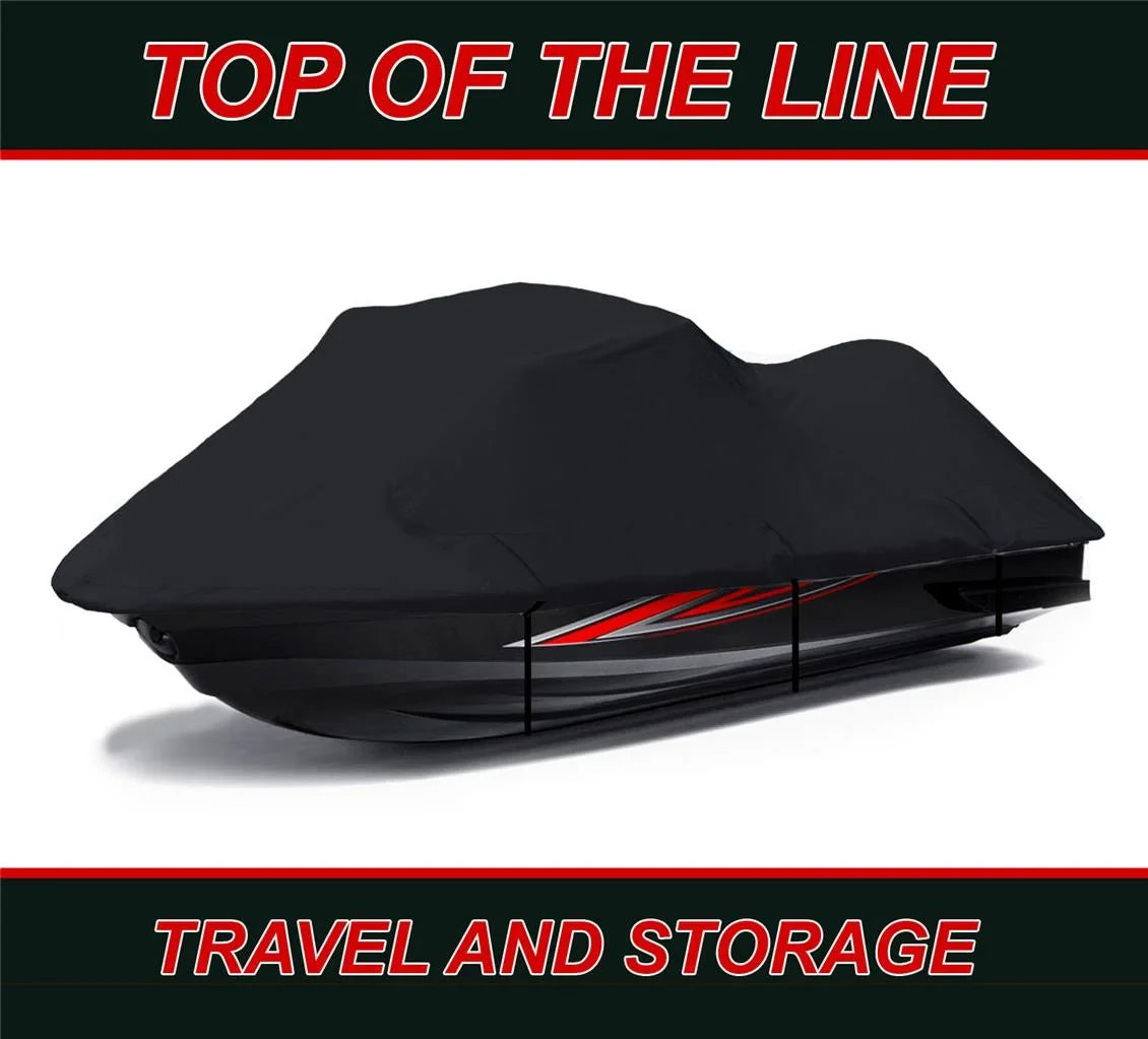 BLACK PWC 600D JET SKI Cover Compatible for Yamaha Wave Runner FX Base 2006 2007 2008 2009 2010