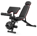 Weight Bench; Workout Bench for Home Gym with Extended Headrest; Leg Extension and Preacher Pad; Incline Decline Flat Adjustable Exercise Bench Full Body Workout; 900Lbs Weight Capacity