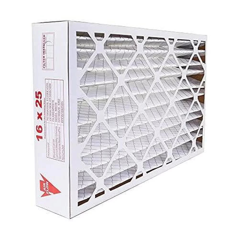16X25x5 MERV 8 HV Furne Air Filter Replement For FC100A1029 CF200A1008 CF200D1625; Dust 4-Pk; Made In The