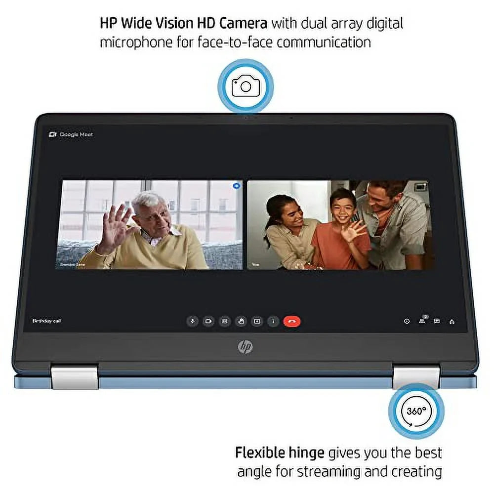 HP X360 14" HD Touch Chromebook; Intel Celeron N4120; 4GB RAM; 64GB eMMC; Intel UHD Graphics 600; Forest Teal; Chrome OS; 14a-ca0790wm