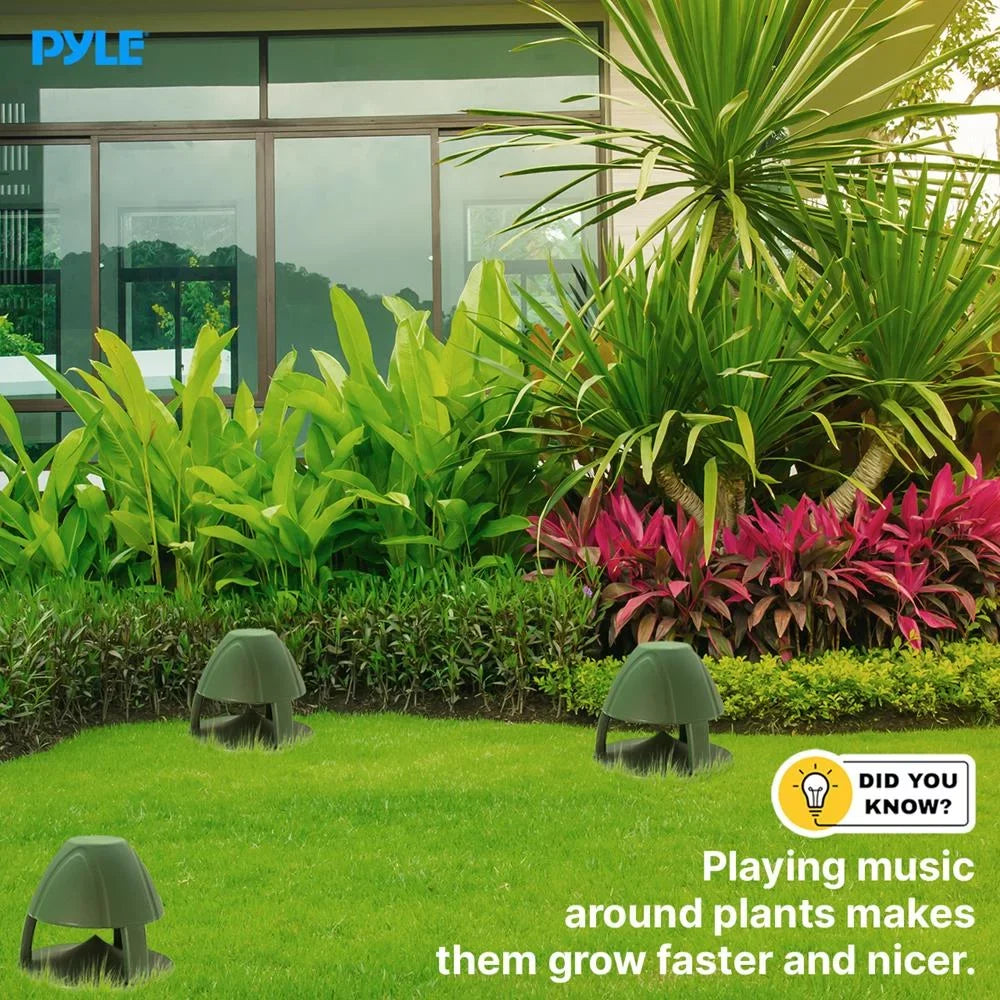 Pyle 6.5 cm Olive Green Passive speaker Waterproof Outdoor Garden Passive Speaker (Green)