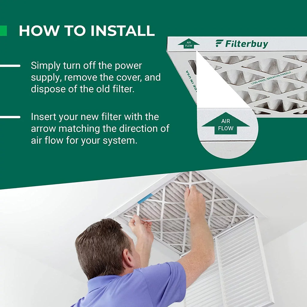 Filterbuy 24x30x1 MERV 13 Pleated HVAC AC Furnace Air Filters (5-Pack)