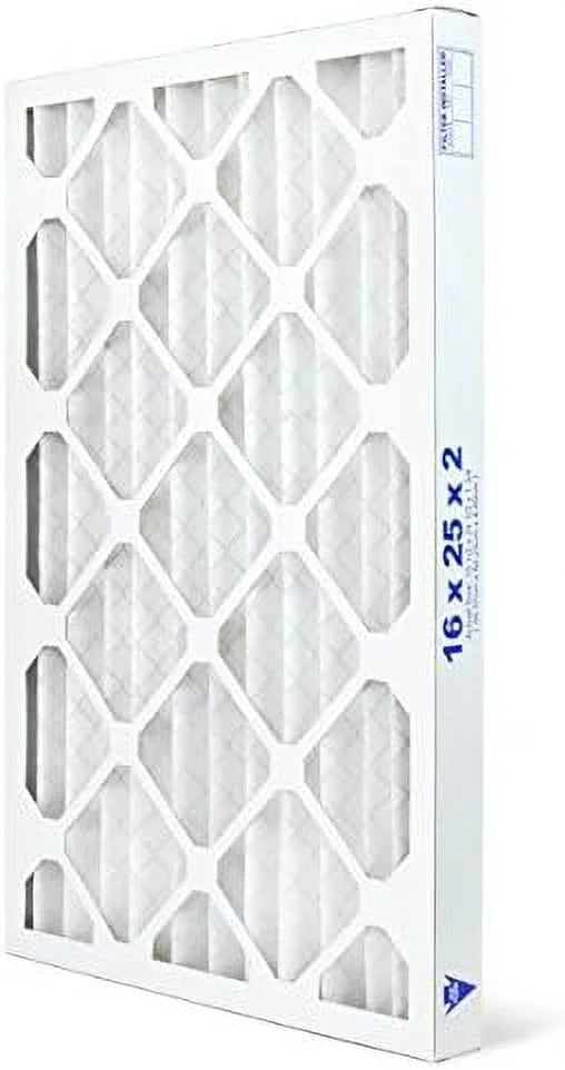16X25x2 Air Filter MERV 8 Pleated HV Furne Air Filter; Dust 6-Pk; Made In The