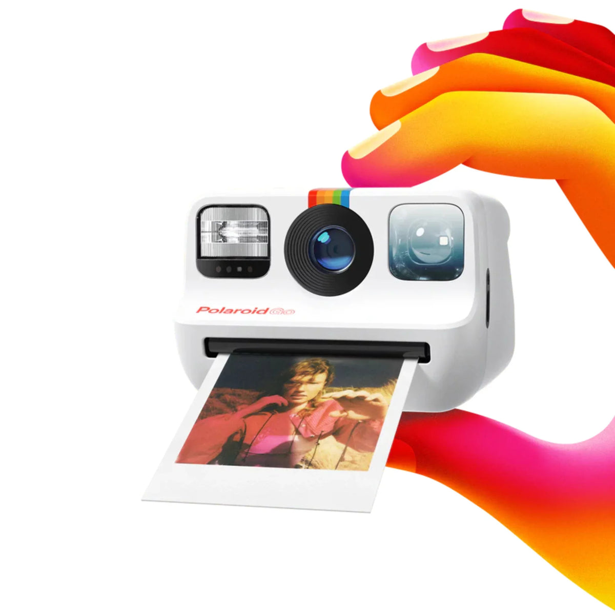 Polaroid Go Instant Mini Camera Starter Set; White Instant Camera with 16 Polaroid Go Color Instant Film Bundle; with a Lumintrail Lens Cleaning Cloth…