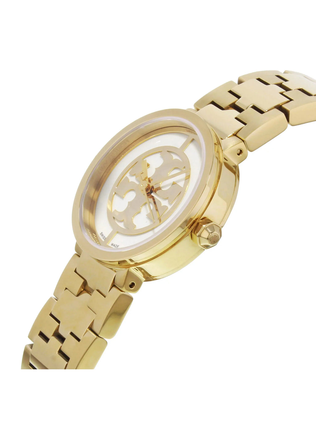Pre-Owned Tory Burch Reva 21mm Gold Tone Stainless Steel Quartz Ladies Watch TRB4030 (Good)