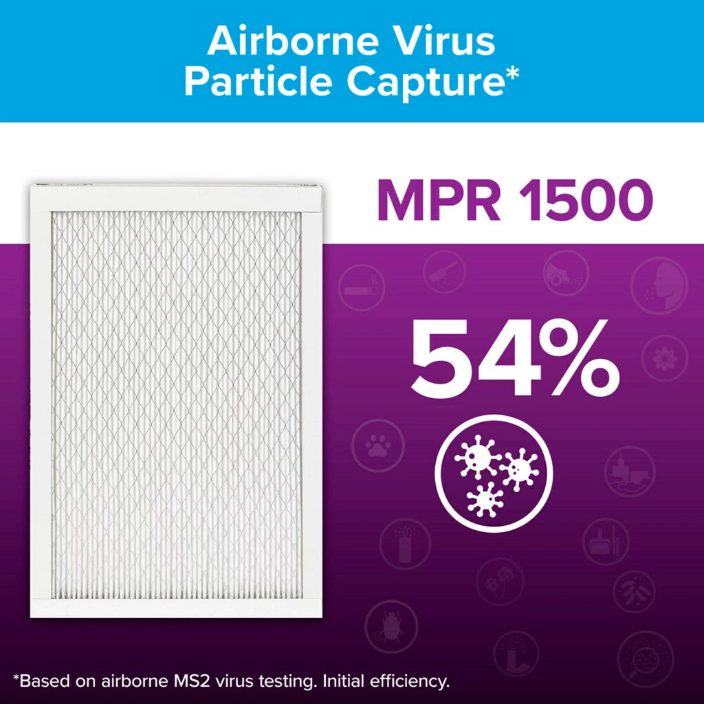 Filtrete 18x18x1 Air Filter; MPR 1500 MERV 12; Allergen; Bacteria and Virus; 1 Filter