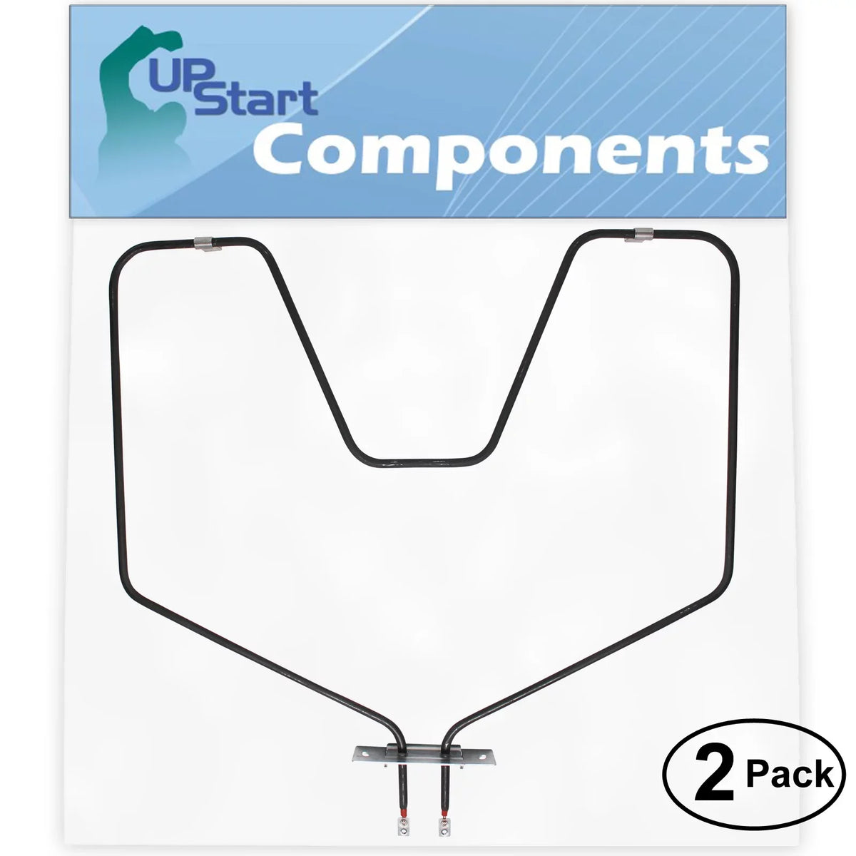 2-Pack Replacement for General Electric JSP28GxH2 Bake Element - Compatible with General Electric WB44X5082 Oven Heating Element