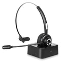 Comfortable Bluetooth Headset; UX-M97 Wireless Headset with Microphone; Wireless Cell Phone Headset with Noise Isolation Mic Charging Base Mute Function for Oppo F9 (F9 Pro) With Charging Dock