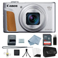 Canon Powershot SX740 HS 4K Video Digital Camera Silver + Basic Bundle