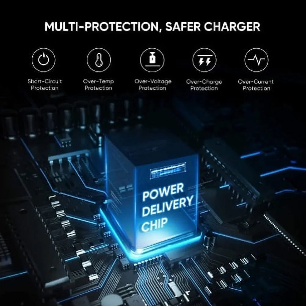 18W PD Home Charger Fast Type-C 10ft Long Cable Quick Power Adapter USB-C Wall Q1G for Blackberry KEYone; Key2 LE - BLU G9; Vivo XI Plus; G90 Pro; 5 - BOLD N1 - CAT S61 S48c S42