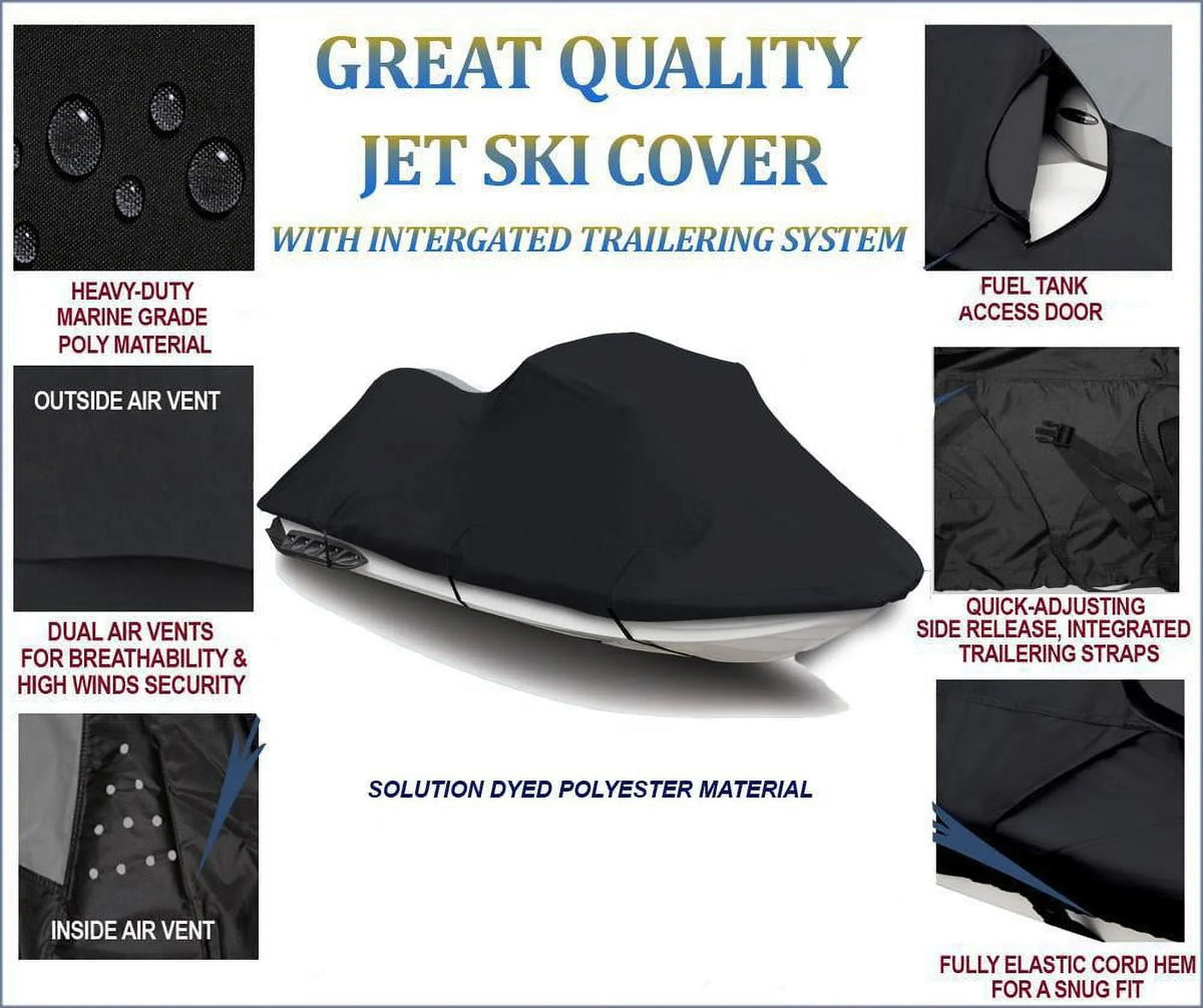 BLACK PWC 600D JET SKI Cover Compatible for Sea Doo Sea-Doo Bombardier GTI 1996