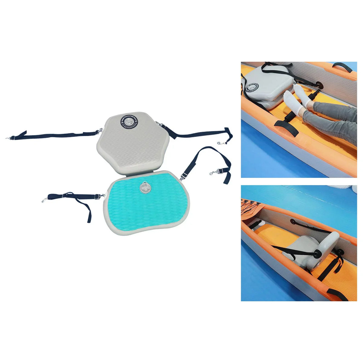 Blow-up Kayak Seat with Back Support Rowboats Universal Paddle Boards Seat