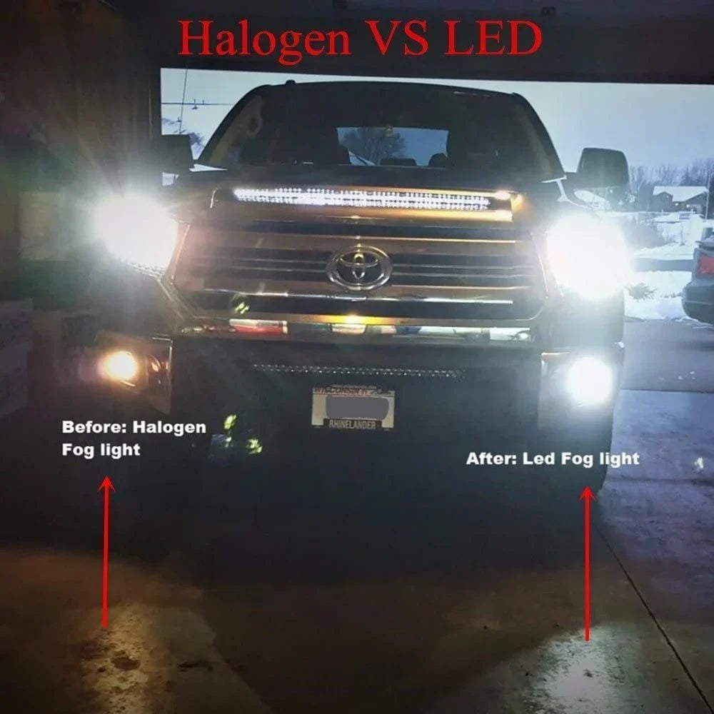 Alla Lighting 2x Super Bright 6000K Xenon White H8 H8LL LED Bulbs Front Fog Light Lamps Replacement for 2013 2014 2015 2016 Santa Fe/Santa Fe XL