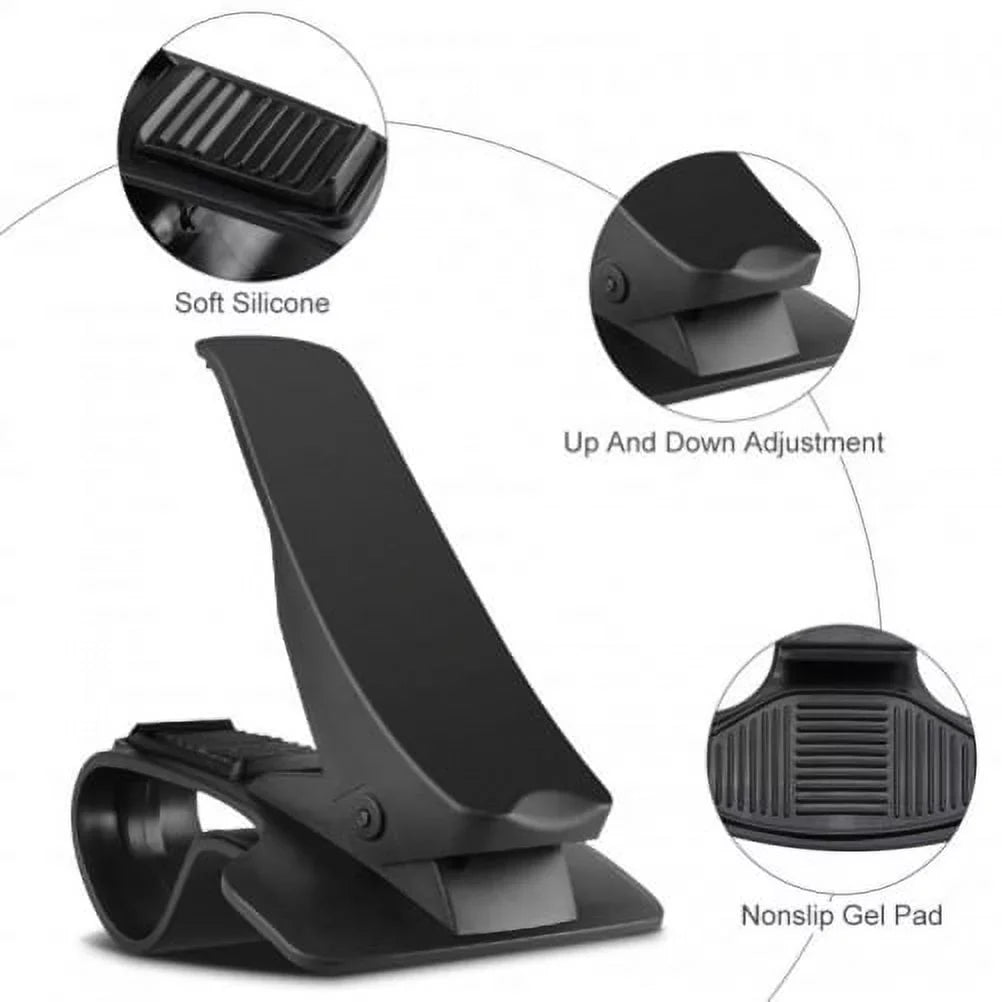 Non-Slip Dash Car Mount w Coiled Micro-USB Charger for Samsung Galaxy Grand Prime Express Prime; J7 Perx; S7 Edge S6 Edge+ Edge Active S5 Active; Note 5 4 3 Mega 2; J5 J3 Emerge; Halo Amp 2