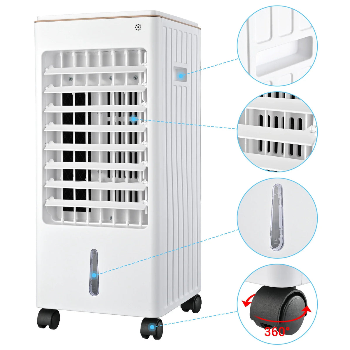 Versatile 3-in-1 Evaporative Air Cooler with Double Tanks - Stay Cool