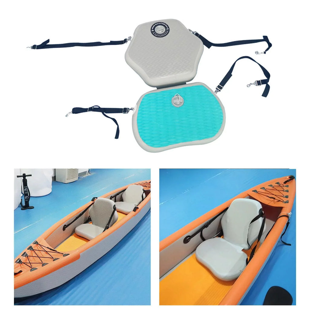 Blow-up Kayak Seat with Back Support Rowboats Universal Paddle Boards Seat