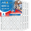 12x36x1 Air Filter MERV 11 Comparable to MPR 1000; MPR 1200 & FPR 7 Electrostatic Pleated Air Conditioner Filter 4 Pack HVAC Premium USA Made 12x36x1 Furnace Filters by AIRX FILTERS WICKED CLEAN AIR.