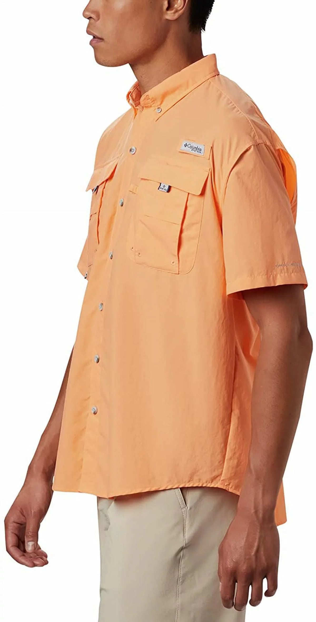Columbia Men's Bahama II Short Sleeve Shirt; Bright Nectar; XX-Small