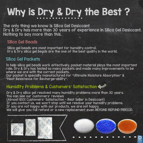 1 Gram [1000 Packs] "Dry & Dry" Premium Silica Gel Packets Desiccant Dehumidifiers - Rechargeable Paper (FDA Compliant)