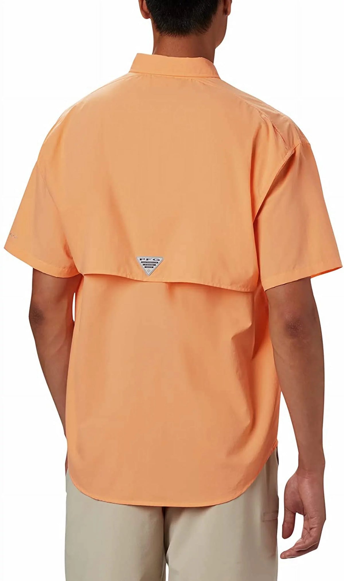 Columbia Men's Bahama II Short Sleeve Shirt; Bright Nectar; XX-Small