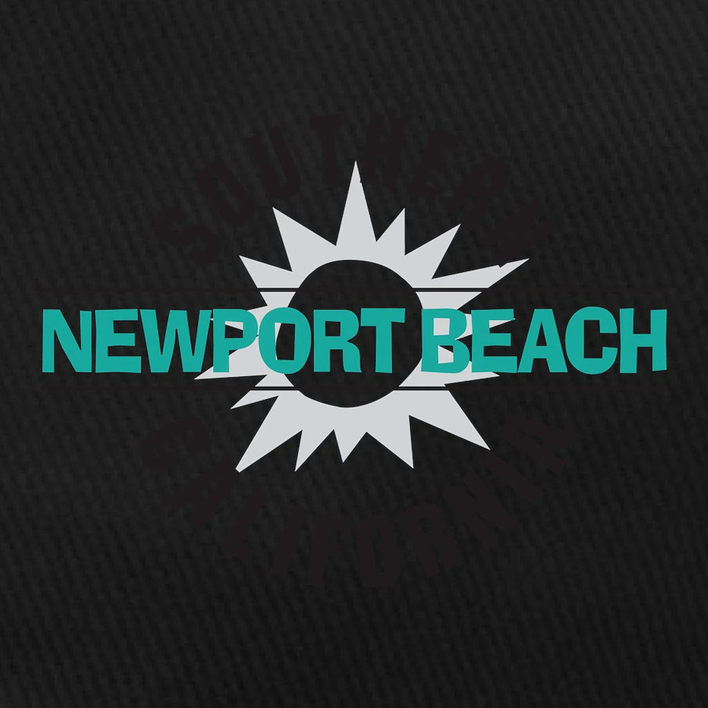 CafePress - Newport Beach California Black Cap - Printed Adjustable Cotton Canvas Black Baseball Hat