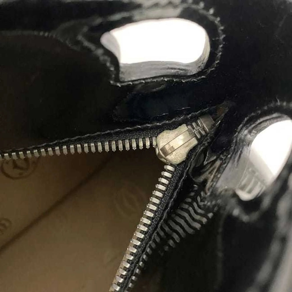 Pre-Owned Cartier handbag Marcello SM black mast L1000833 patent leather enamel tote bag ladies (Good)