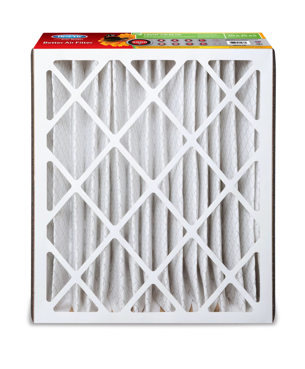 BestAir AB2025-11R Trion/AirBear 20x25x5 Series 2000 MERV 11 Furnace Filter
