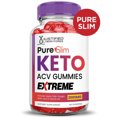 (2 Pack) Pure Slim Keto Extreme ACV Gummies 2000mg Dietary Supplement 120 Gummys