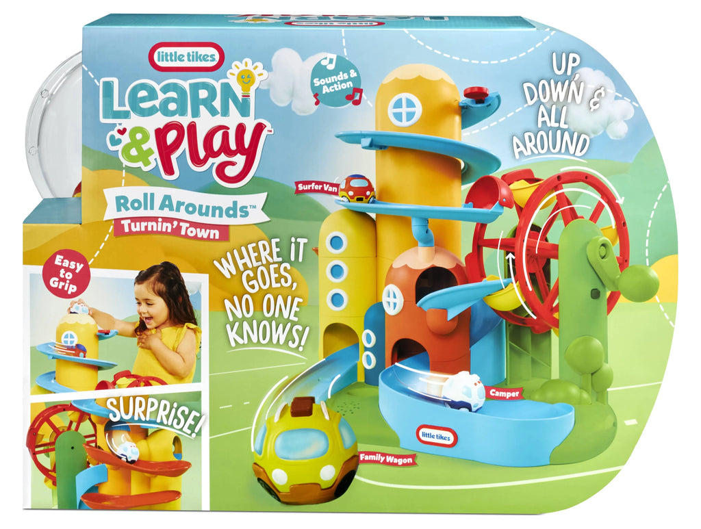Little Tikes Learn & Play Roll Arounds Turnin' Town; Toy Cars and Playset for Toddlers Ages 18 Months and Up